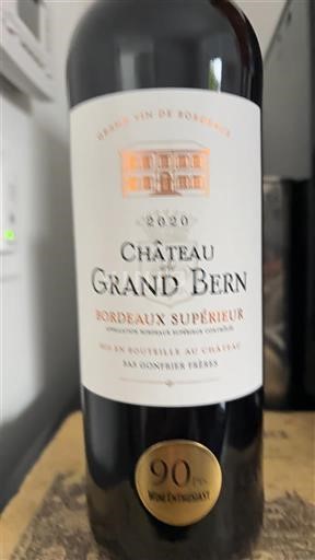 Bordeaux Bordeaux Supérieur Château Grand Bern 2020