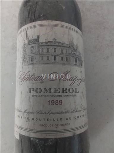 Bordeaux Pomerol Château Mazeyres 1989