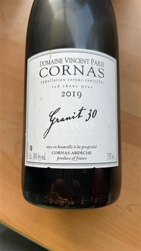 Rhônevallei Cornas Domaine Vincent Paris Granit 30 2019