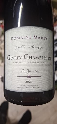 Bourgondië Gevrey-Chambertin Domaine Marey La Justice 2021