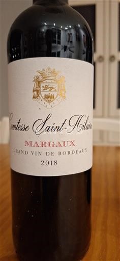 Bordeaux Margaux Comtesse Saint-Hilaire 2018