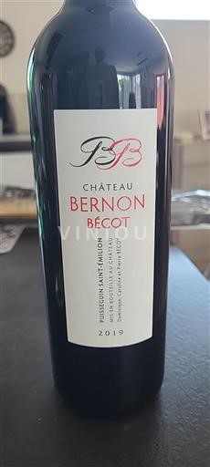 Bordéus Puisseguin-saint-émilion Château Bernon Bécot 2019