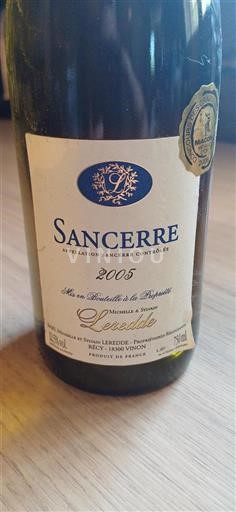 Loiredalen Sancerre Michelle et Sylvain Leredde 2005