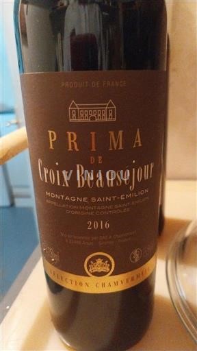 Bordéus Montagne-saint-émilion Croix Beauséjour Prima 2016