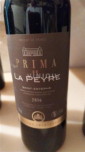 Bordeaux Saint-Estèphe La Peyre Prima 2016