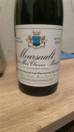 Burgundsko Meursault Domaine François Gaunoux Les Meix Chavaux - Monopole 2018