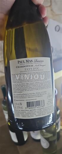 Languedoc-Roussillon Pays d'Oc Paul Mas Réserve Chardonnay Nicole Vineyard 2023