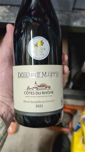 Rhônen laakso Côtes-du-rhône Domaine Martin 2023