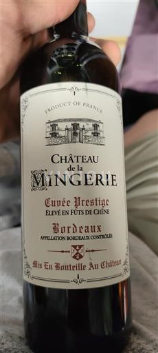 Bordeaux Château La Mingerie Prestige Neročník