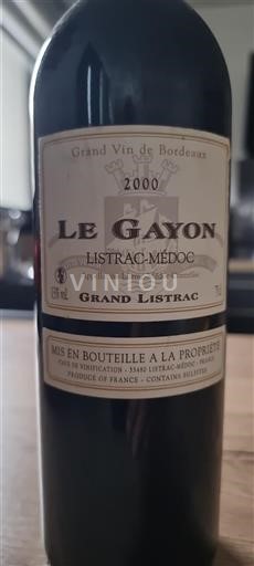Burdeos Listrac-Médoc Le Gayon Grand Listrac 2000
