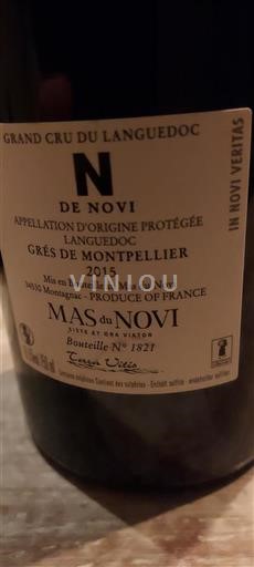 Languedoc Grès de Montpellier Mas du Novi N de Novi 2015