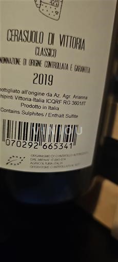 Sicílie Cerasuolo di Vittoria AZ. Agr. Arianna Occhipinti Classico 2019
