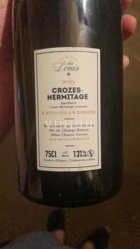 Rhône-dalen Crozes-Hermitage Domaine Des Louis 2019