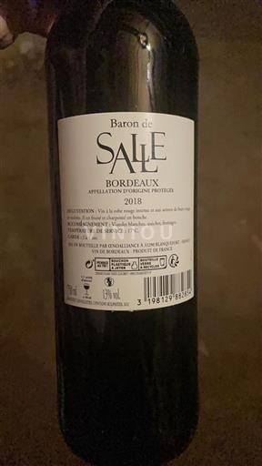 Bordeaux Baron de Salle 2018