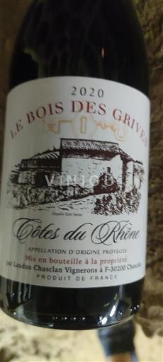 Valle del Rodano Côtes-du-Rhône Laudun Chusclan Vignerons Le Bois des Grives 2020