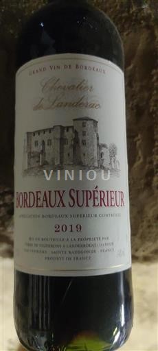 Bordeaux Bordeaux Supérieur Chevalier de Landerac 2019