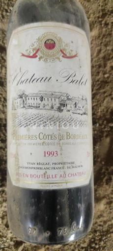 Bordeaux Premières Côtes de Bordeaux Château Balot 1993