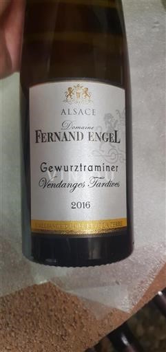 Alsazia Vendanges Tardives Domaine Fernand Engel 2016