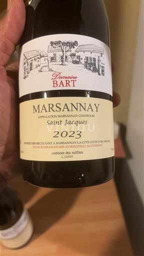 Bourgogne Marsannay Domaine Bart Saint Jacques 2023