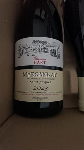 Bourgogne Marsannay Domaine Bart Saint Jacques 2023