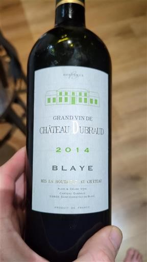 Bordeaux Blaye Château Dubraud 2014