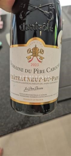 Vin Rouge sec Domaine Père Caboche 2023 France Vallée du Rhône Châteauneuf-du-pape AOC