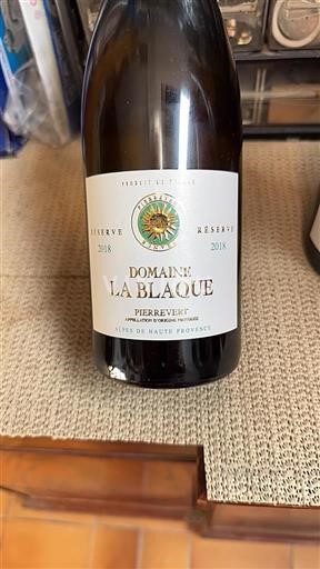 Valle del Rodano Pierrevert Domaine La Blaque Réserve 2018