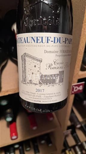 Rhône-dalen Châteauneuf-du-Pape Domaine Féraud Raisins Bleus 2017