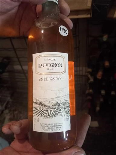 Languedoc og Roussillon Pays d'Oc Caves des Closières Cépage Sauvignon Ikke årgangsbestemt