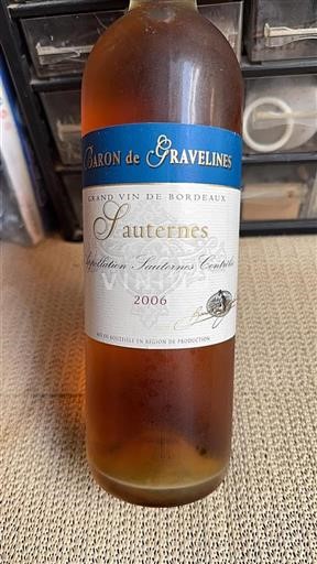 Bordéus Sauternes Baron de Gravelines 2006