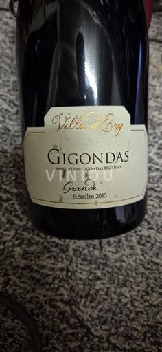Vin Rouge sec Grande Villa Erg 2015 France Vallée du Rhône Gigondas AOC