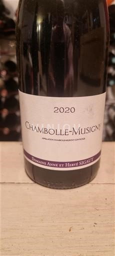 Bourgogne Chambolle-Musigny Domaine Anne et Hervé Sigaut 2020