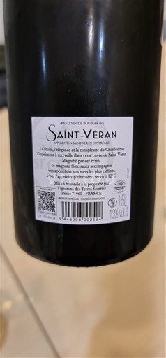 Burgundi Saint-Véran Terres Secrètes 2023
