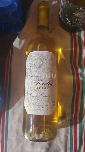 Bordeaux Loupiac Château Pontac Sterlines 2003
