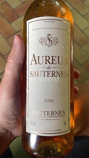 Bordeaux Sauternes Aureus de Sauternes 2006