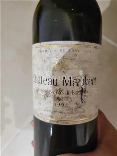 Bordeaux Premières Côtes de Bordeaux Château Malbert 1998