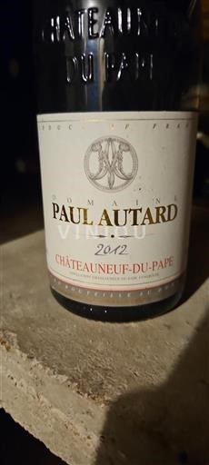 Valle del Ródano Châteauneuf-du-Pape. Domaine Paul Autard 2012