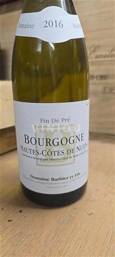 Burgundija Hautes Côtes de Nuits Domaine Barbier et Fils Fin De Pré 2016