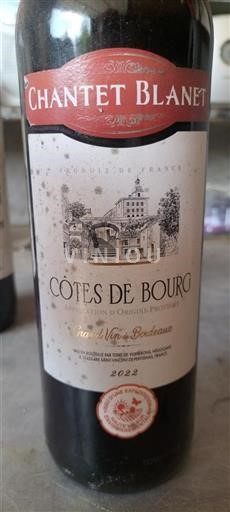 Bordeaux Côtes-de-bourg Chantet Blanet 2022