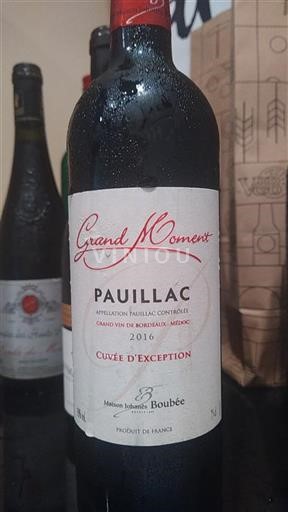 Bordeaux Pauillac Maison Johaes Boubée d'Exception 2016