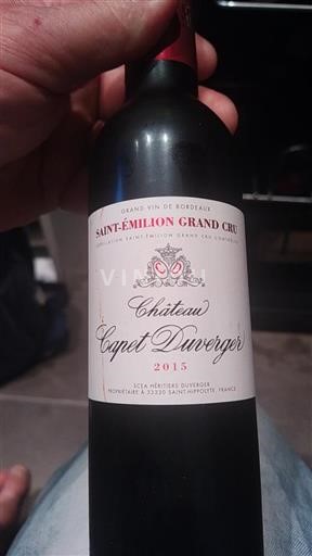 Bordéus Saint-Émilion Grand Cru Grand Cru Château Capet Duverger 2015