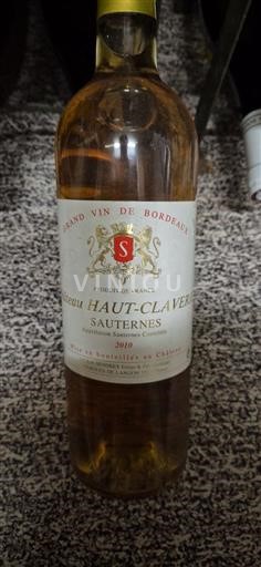 Burdeos Sauternes Château Haut-Claverie 2010