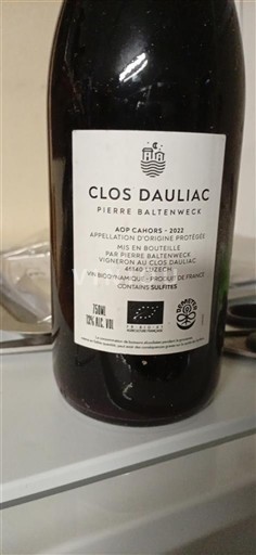 Tây Nam Cahors Clos Dauliac 2022