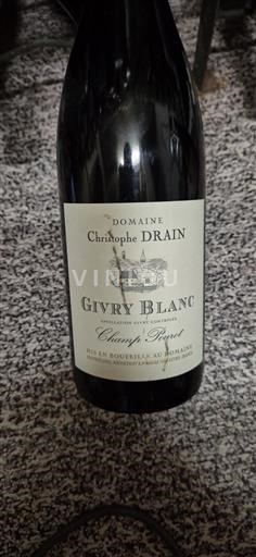 Bourgondië Givry Domaine Christophe Drain Champ Perrot Niet-geïntegreerd