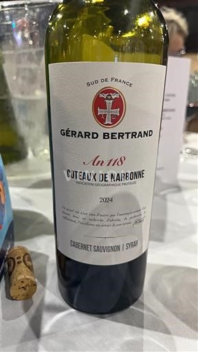 Vin Rouge sec An 118 Gérard Bertrand 2024 France Languedoc et Roussillon Coteaux de Narbonne IGP