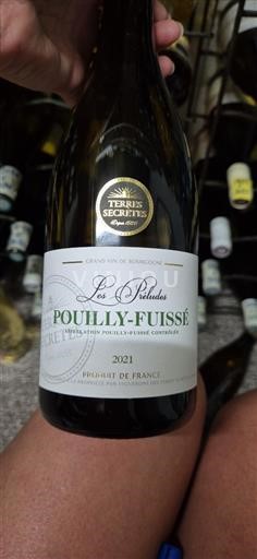 Vin Blanc sec Les Préludes Terres Secrètes 2021 France Bourgogne Pouilly-fuissé AOC