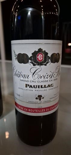 Bordeaux Pauillac Grand Cru Château Croizet-Bages 1998