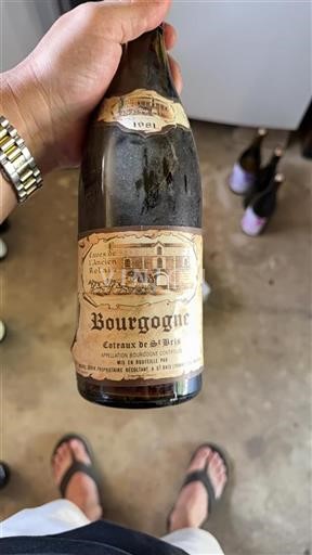 Burgundi Bourgogne Caves de l'Ancien Relais Coteaux de St-Bris 1981
