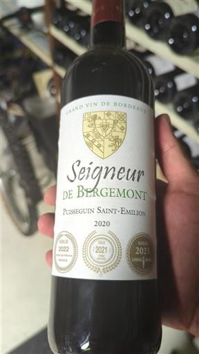 Bordeaux Puisseguin-saint-émilion Seigneur de Bergemont 2020