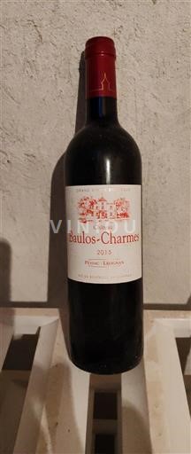 Vin Rouge sec Château Baulos-Charmes 2015 France Bordeaux Pessac-Léognan AOC